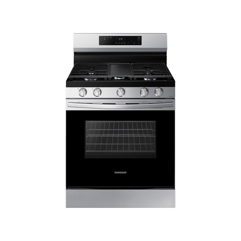 Samsung 30" 6 cu. ft. Smart Freestanding Gas with Griddle | Wayfair